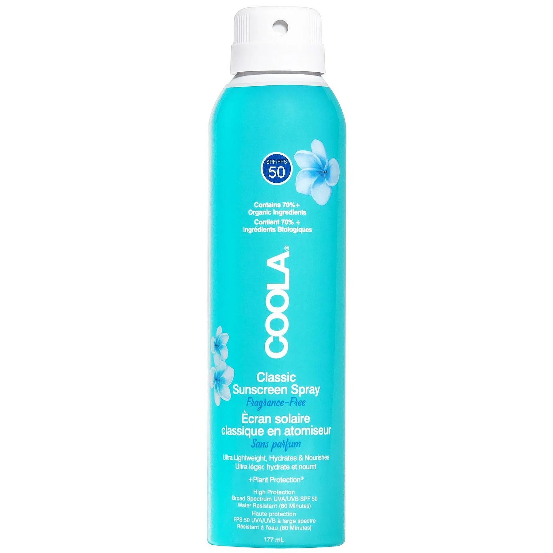 COOLA Classic Body Spray Fragrance-Free SPF50